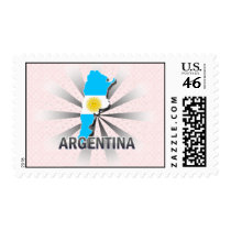 Argentina Flag Map 2.0 Postage Stamps