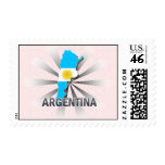 Argentina Flag Map 2.0 postage