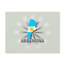 Argentina Flag Map 2.0 Post Cards