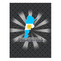 Argentina Flag Map 2.0 Postcard