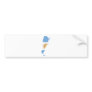 Argentina Flag map AR Bumper Stickers