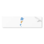 Argentina Flag map AR Bumper Stickers