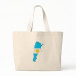Argentina flag map tote bags