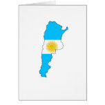 Argentina flag map greeting cards
