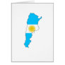Argentina flag map greeting cards