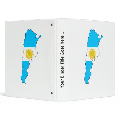 Argentina Flag Map full size Binder by representmycountry
