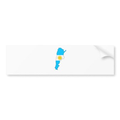 Argentina Flag Map full size Bumper Sticker by representmycountry