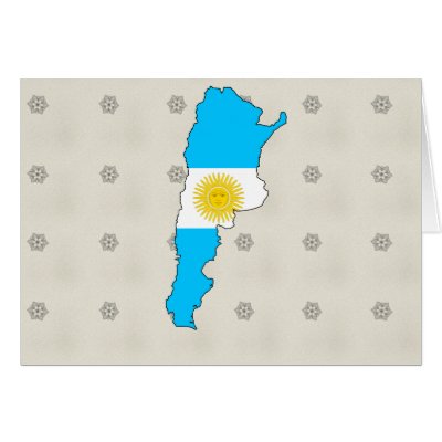 Argentina Flag Map full size Card by representmycountry