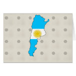 Argentina Flag Map full size Card
