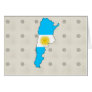 Argentina Flag Map full size Card