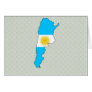 Argentina Flag Map full size Cards