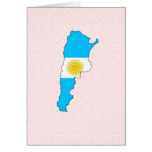 Argentina Flag Map full size Card
