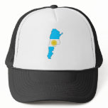 Argentina Flag Map full size Trucker Hats