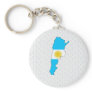Argentina Flag Map full size Key Chains