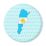 Argentina Flag Map full size Fridge Magnets