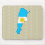 Argentina Flag Map full size Mousepads