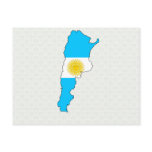 Argentina Flag Map full size Postcards