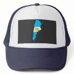 Argentina flag map hat