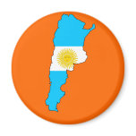 Argentina flag map magnet