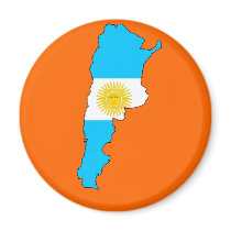 Argentina flag map magnets by FlagStore Argentina flag map magnets