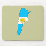 Argentina flag map mouse pad