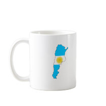Argentina flag map mugs