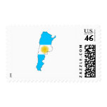 Argentina flag map postage