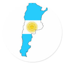 Argentina flag map stickers by FlagStore Argentina flag map stickers