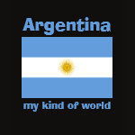 Argentina Flag Map Text Ladies Baby Doll
