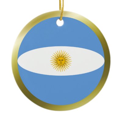 Argentina Flag Ornament by FlagAndMap