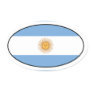 Argentina Flag Oval Sticker