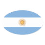 Argentina Flag Oval Sticker