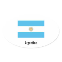 Argentina flag oval stickers