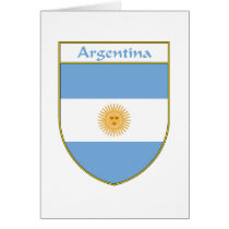 Argentina Flag Shield cards