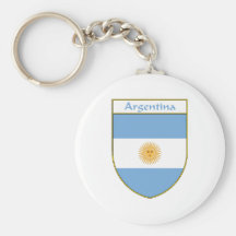 Argentina Flag Shield Key Chain