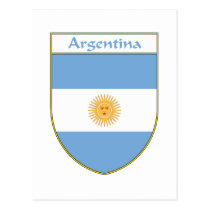 Argentina Flag Shield postcards