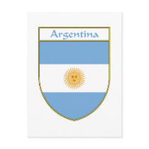 Argentina Flag Shield postcards