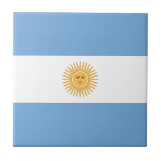 Argentina Flag Small Square Tile