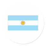 Argentina Flag Round Stickers
