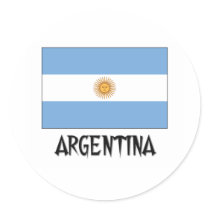 Argentina Flag Round Sticker