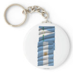 Argentina & Formosa waving flags Keychain