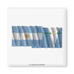 Argentina &amp; Formosa waving flags Magnet
