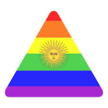 argentina gay proud rainbow flag homosexual triangle stickers