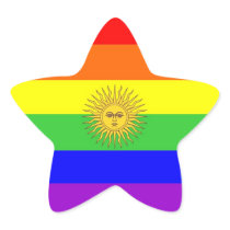 argentina gay proud rainbow flag homosexual sticker