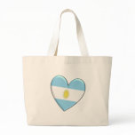 Argentina Heart Flag Tote Bags