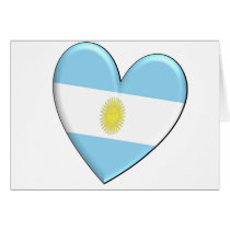 Argentina Heart Flag Cards