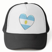 Argentina Heart Flag Mesh Hat
