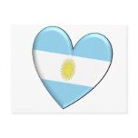 Argentina Heart Flag Post Cards