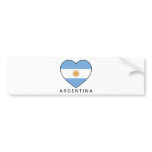 Argentina Heart flag Soccer Bumper Stickers