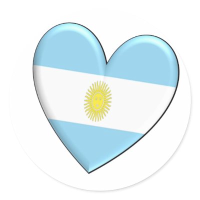 Argentina Heart Flag Stickers by WearFlags